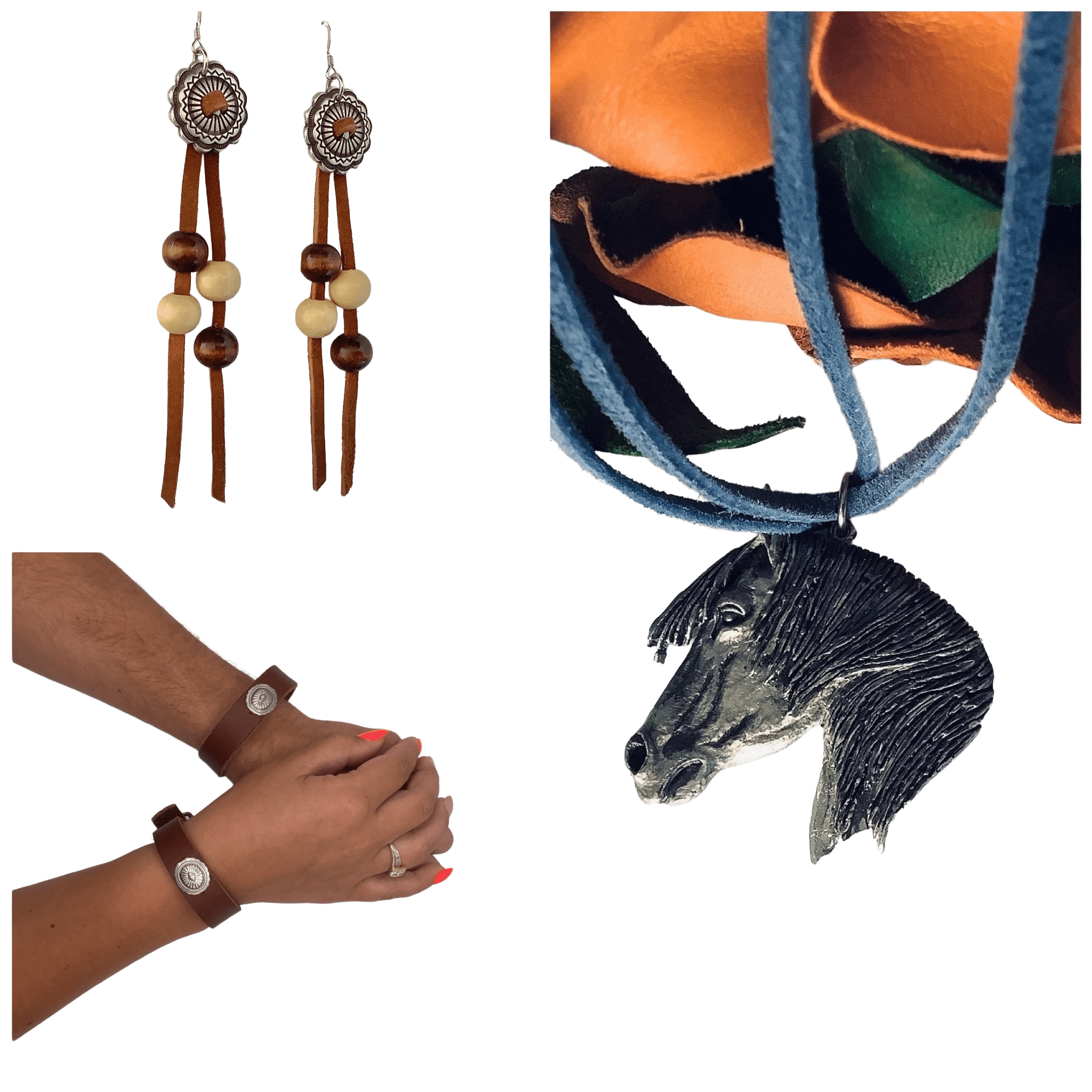 Leather Jewelry - Western Leather by Rosa