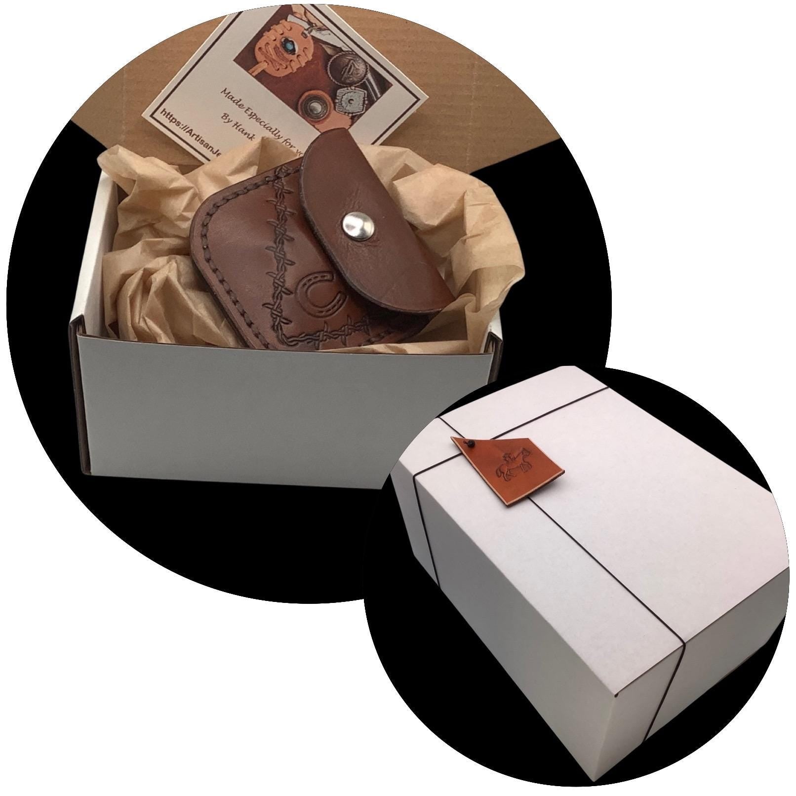 Gift box that your leather will arrive in.