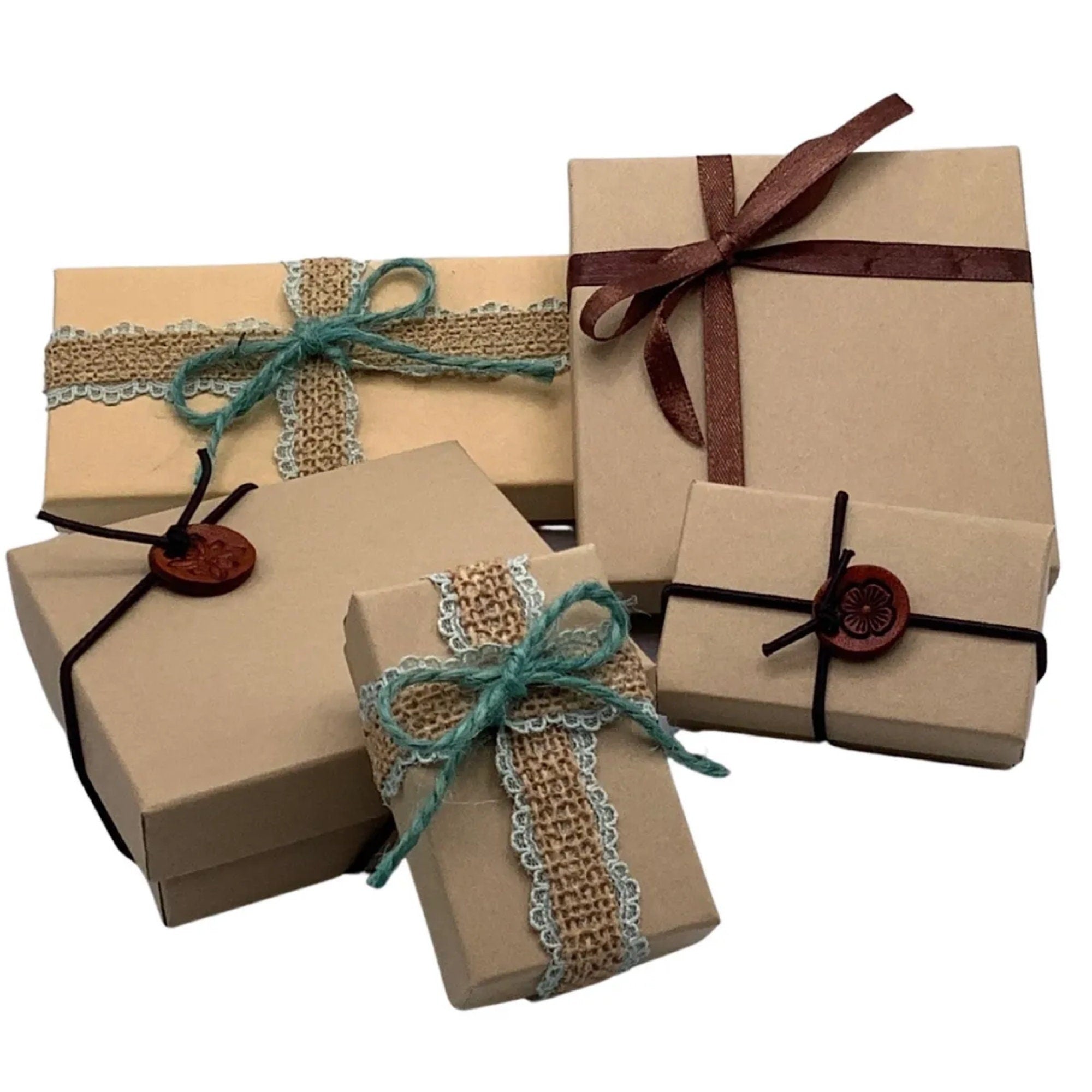 Gift boxes that tour earrings arrive in. 