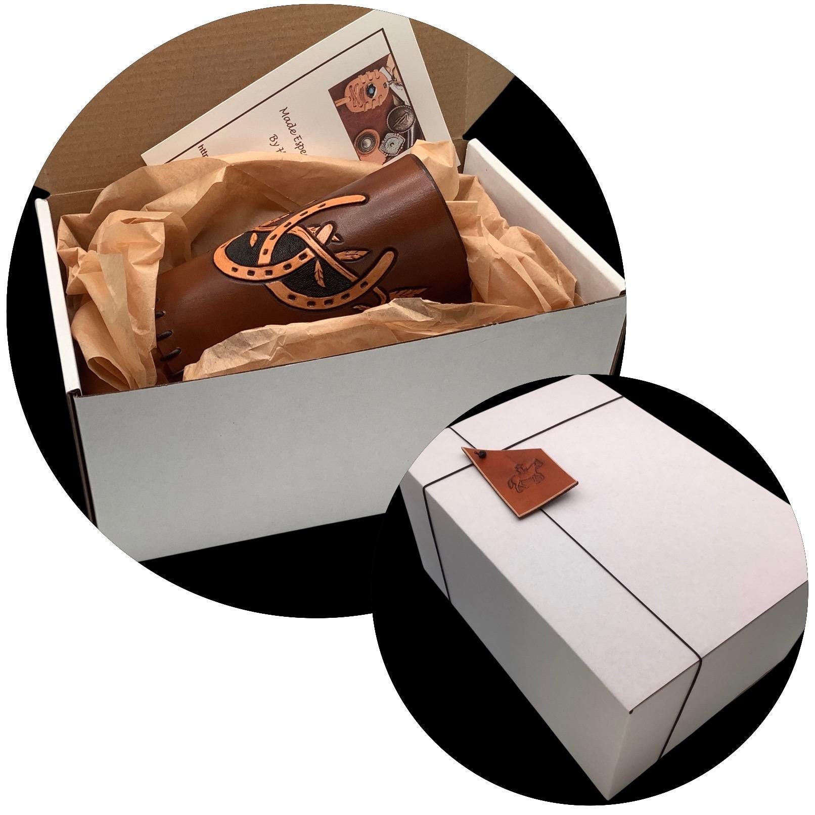 Gift box that your leather will arrive in.
