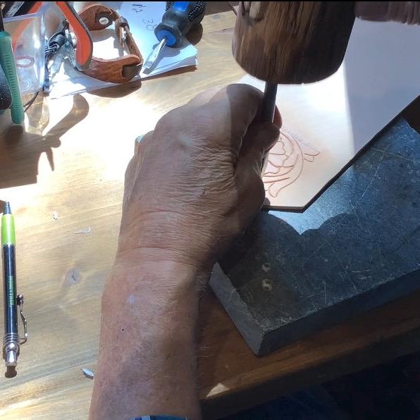 Hank tooling leather.