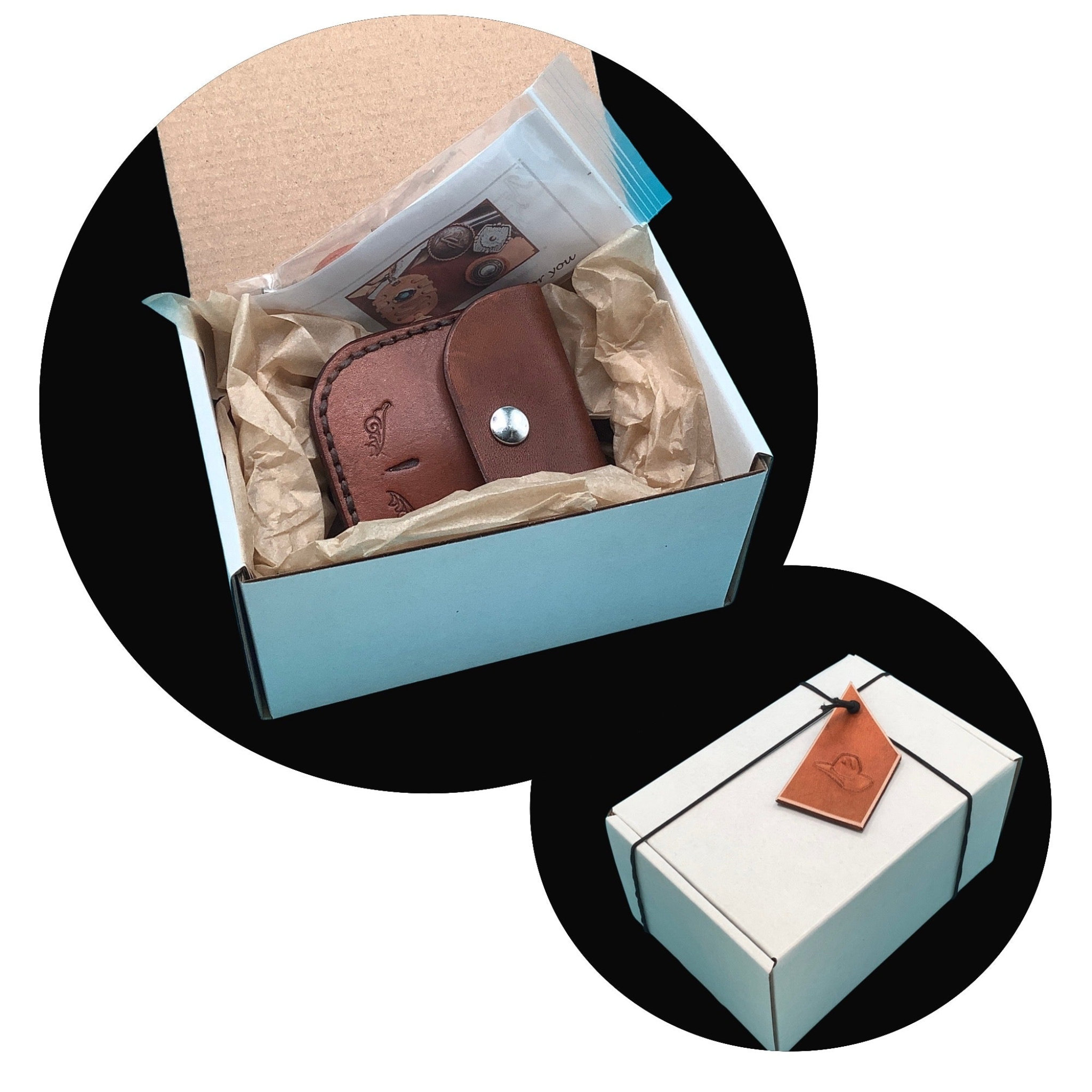 Gift box that your leather will arrive in.