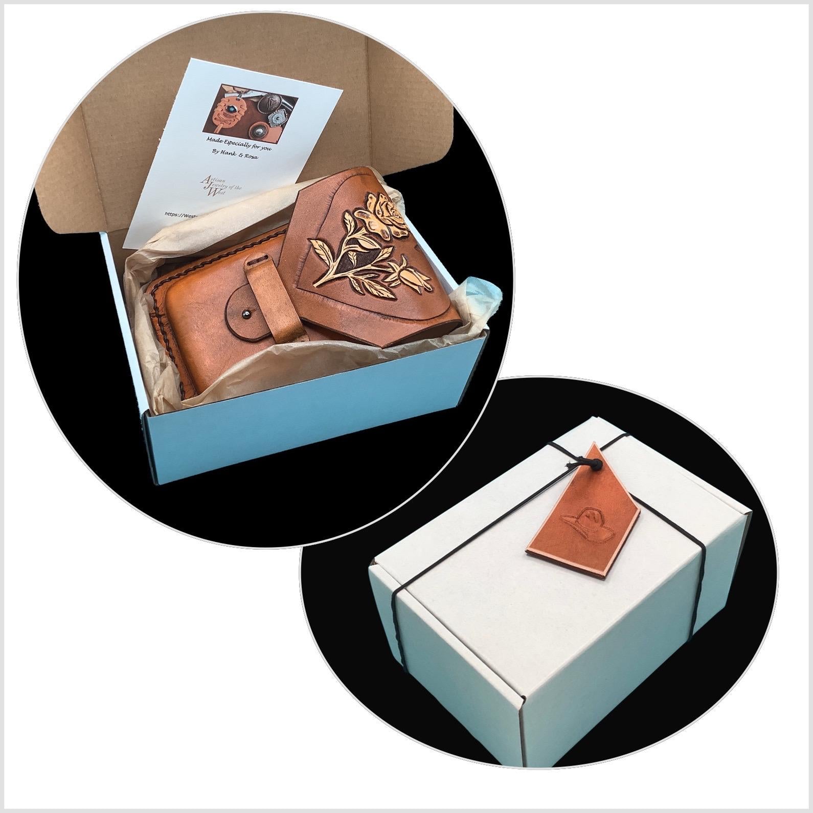 A phone holder in a gift box.