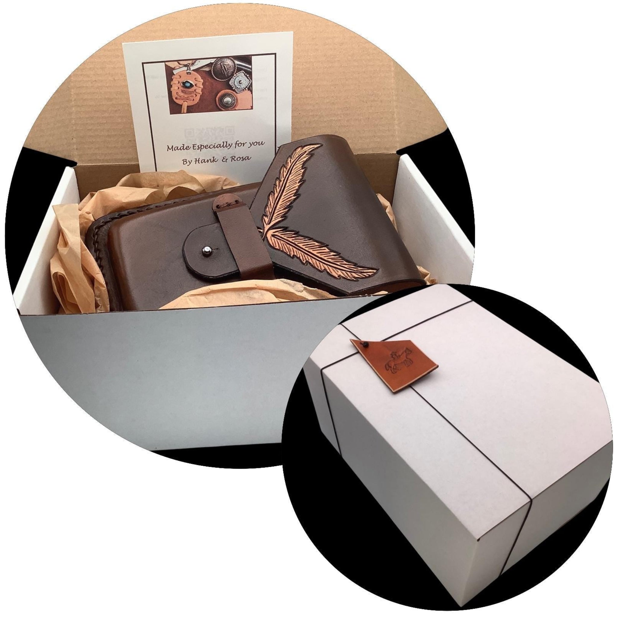 Gift box that your leather will arrive in.
