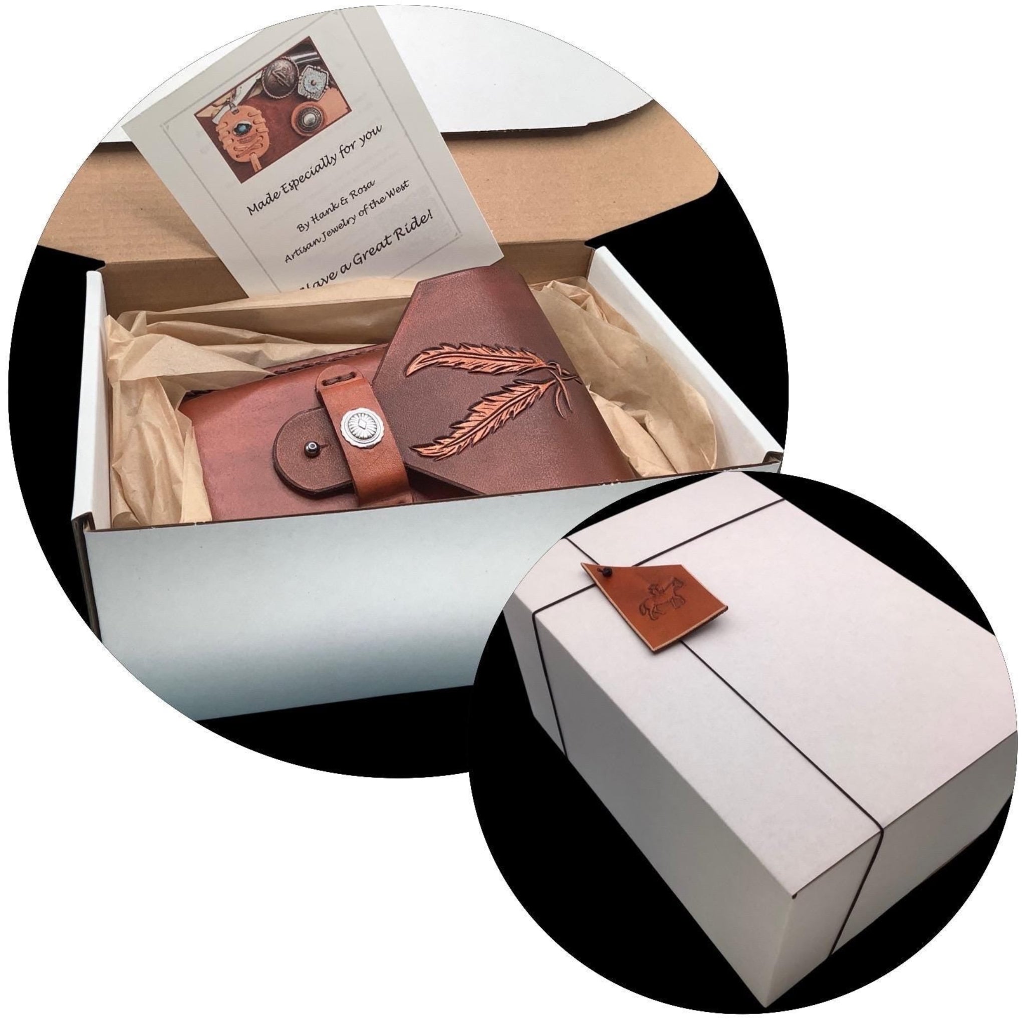 Gift box that your leather will arrive in.