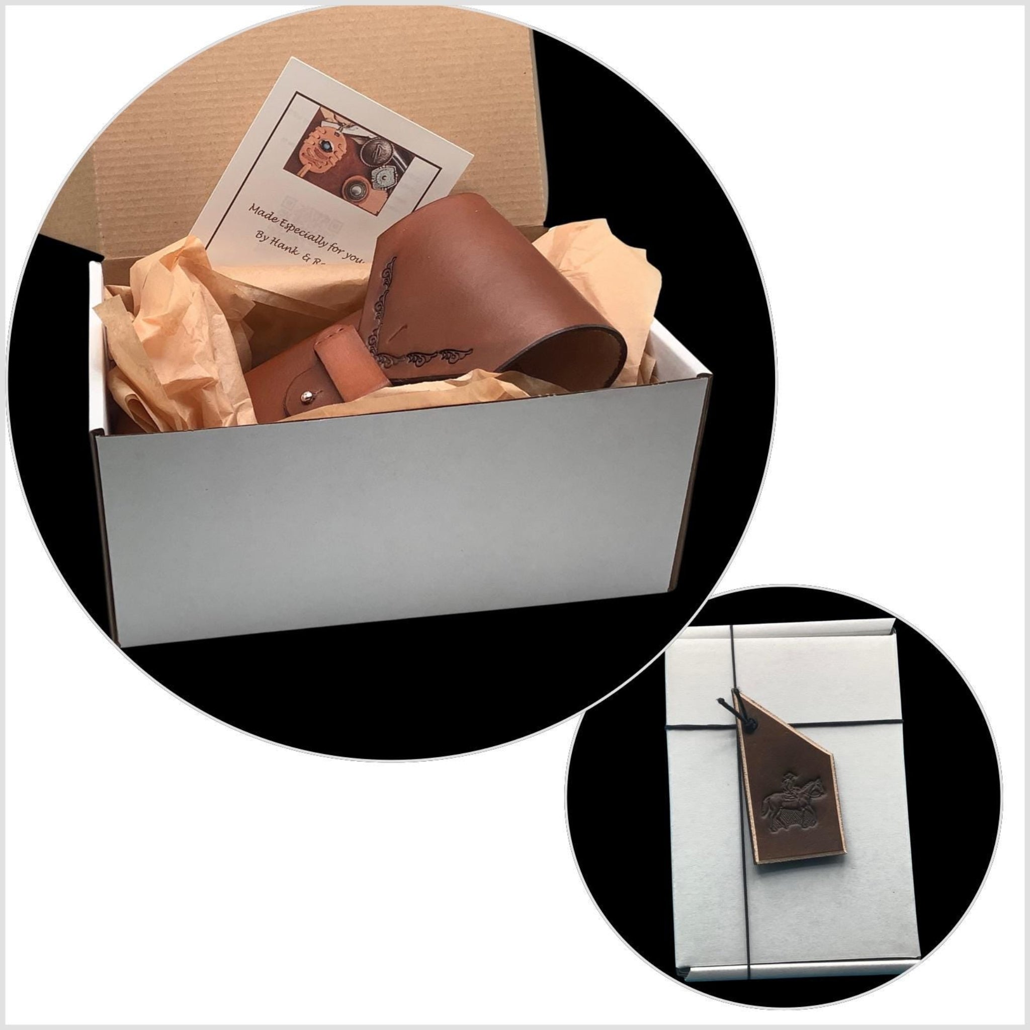 Gift box that your leather will arrive in.