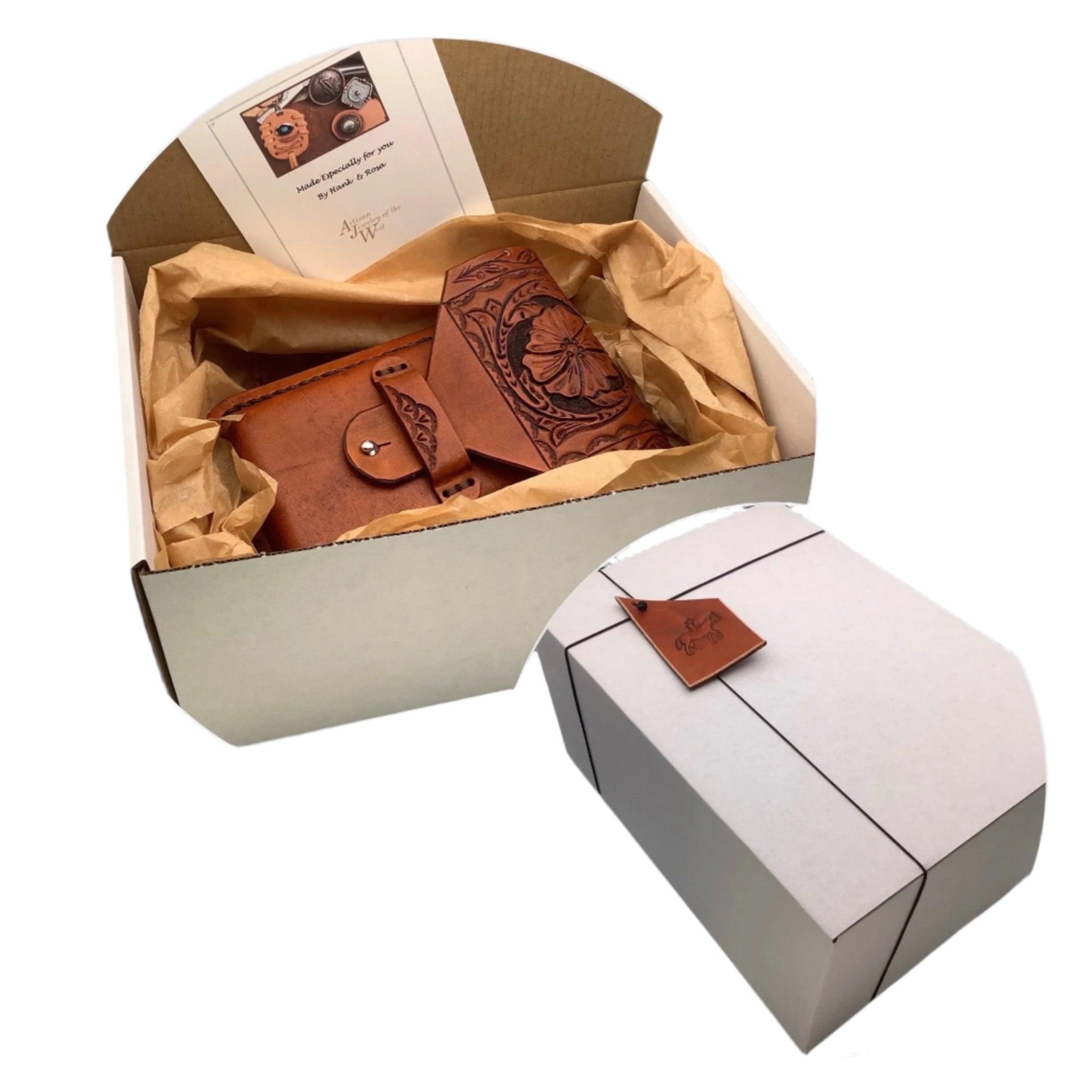 Gift box that your leather will arrive in.