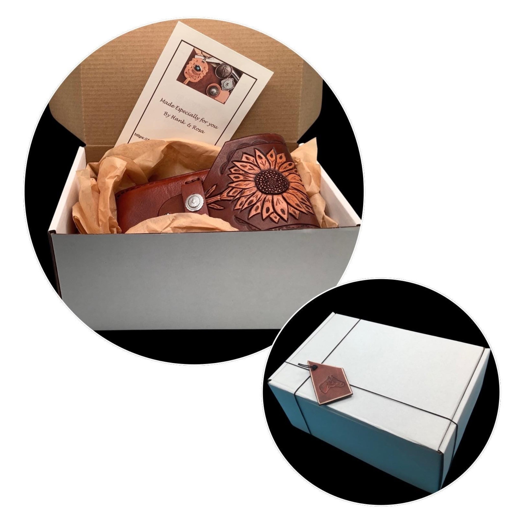 Gift box that your leather will arrive in.