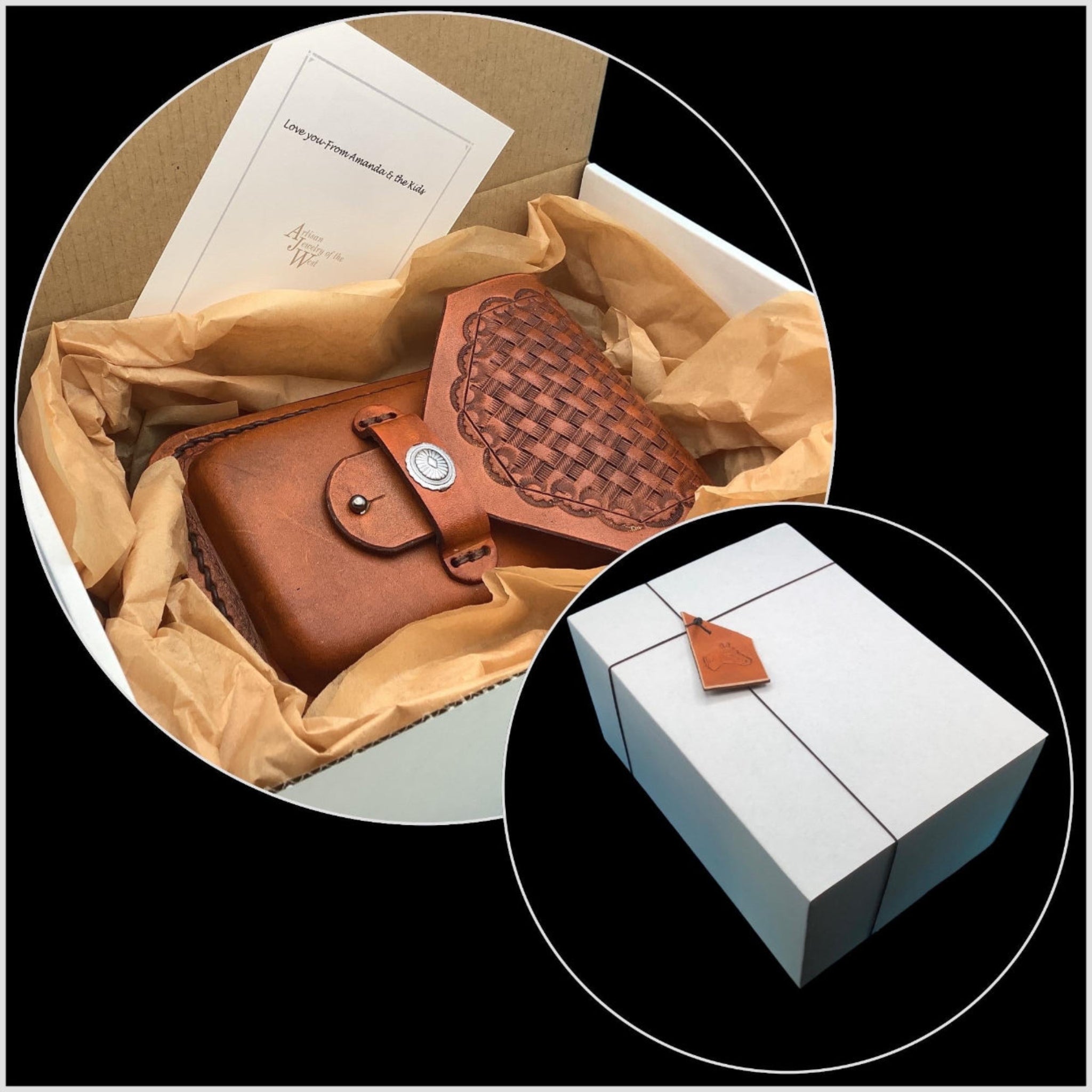 Gift box that your leather arrives in.