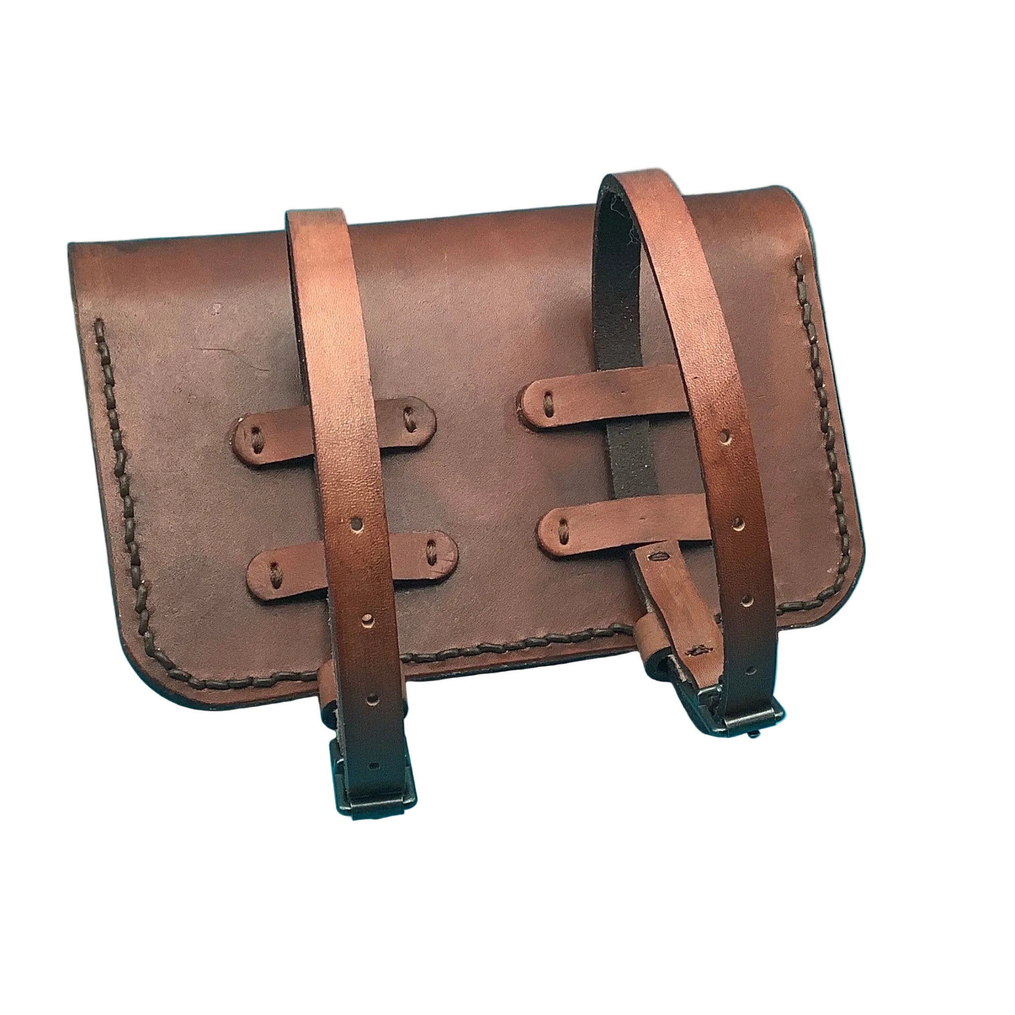 Pommel Bag for Western Saddle - Hand Tooled Desert Rose